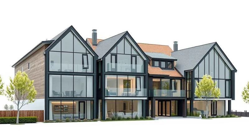 Fachadas de casas com pele de vidro