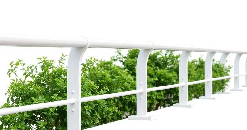 Guarda corpo aluminio branco